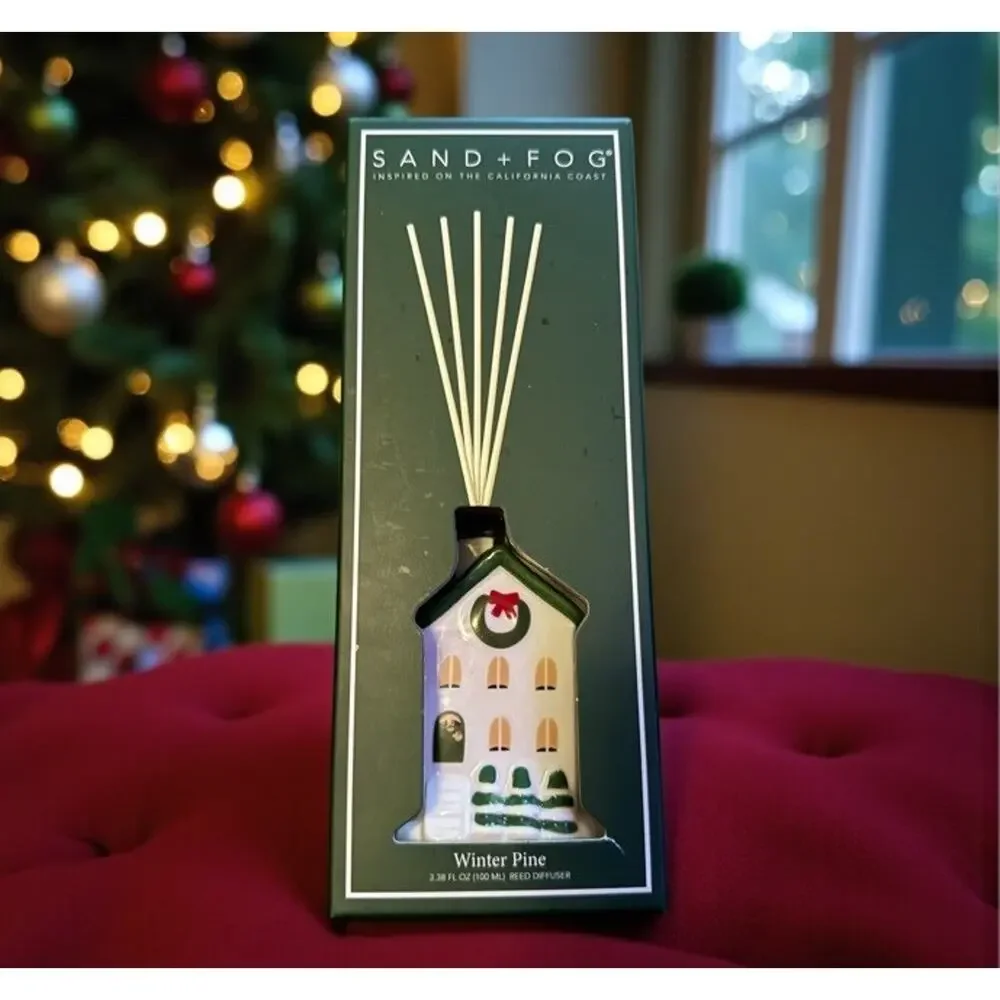 Sand + Fog Reed Diffuser Christmas House Winter Pine Scent 100mL Limited Edition